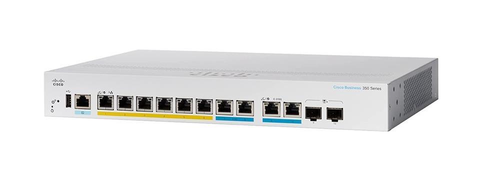 CBS350-8MGP-2X-BR-RF Cisco Business 350 Series CBS350-8MGP-2X 6 x Ports PoE+ 1000Base-T + 2 x Ports PoE+ 2.5GBase-T + 2 x Combo SFP+ Ports Layer 3 Managed GE Network Switch (Refurbished)
