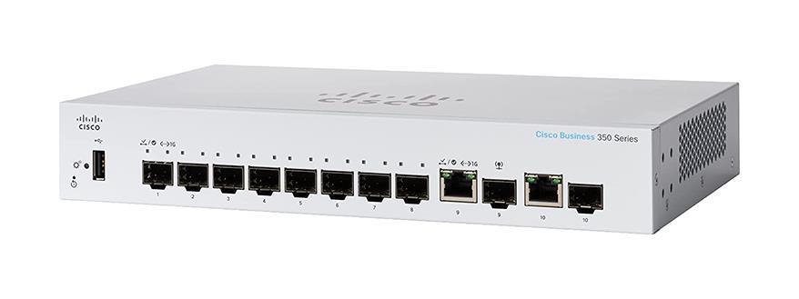 CBS350-8S-E-2G-AR= Cisco Business 350 Series CBS350-8S-E-2G 8 x SFP Ports 1000Base-T + 2 x Combo SFP Ports Layer 3 Managed Rack-mountable GE Network Switch (Refurbished)