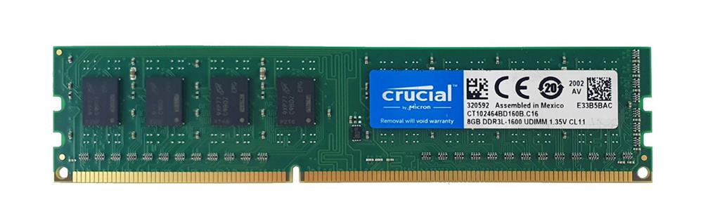 CT102464BD160B.C16 Crucial 8GB DDR3 PC12800 Memory