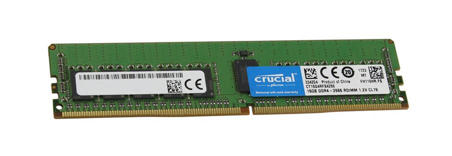 CT16G4RFS4266 Crucial 16GB PC4-21300 DDR4-2666MHz Registered ECC CL19 288-Pin DIMM 1.2V Single Rank Memory Module