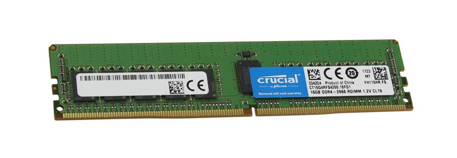 CT16G4RFS4266.18FD1 Crucial 16GB PC4-21300 DDR4-2666MHz Registered ECC CL19 288-Pin DIMM 1.2V Single Rank Memory Module