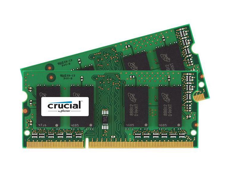 CT2K25664BF186DJ Crucial 4GB Kit (2 X 2GB) PC3-14900 DDR3-1866MHz non-ECC Unbuffered CL13 204-Pin SoDimm Memory 