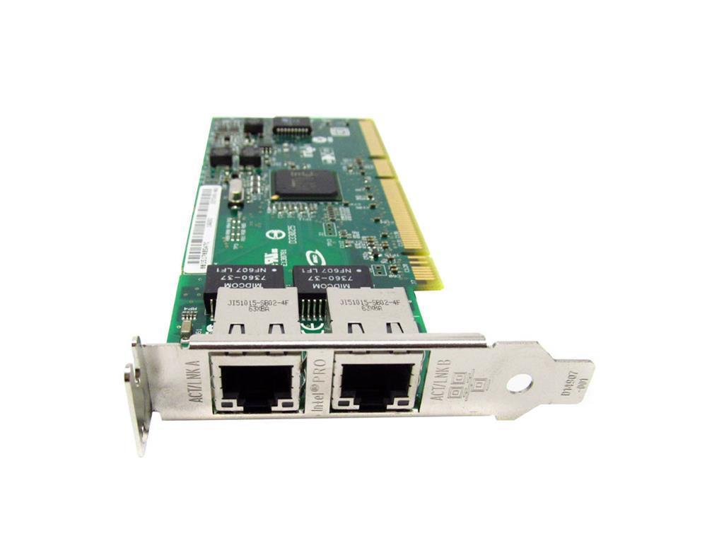 D15114-004 Intel PRO/1000 GT Dual-Ports RJ-45 1Gbps 10Base-T/100Base-TX/1000Base-T Gigabit Ethernet PCI-X Server Network Adapter