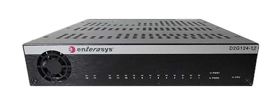 D2G124-12P-RH Enterasys 12 x Ports 10/100/1000Base-T PoE + 2 x Ports Shared SFP Layer 2 Managed Gigabit Ethernet Network Switch (Refurbished)