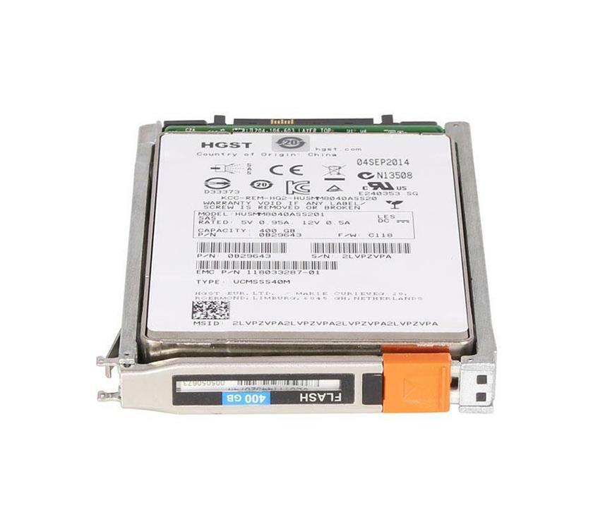 D4-D2SFX-400U EMC 400GB SAS 12Gbps Fast VP 2.5-inch Internal Solid State Drive (SSD) for 80 x 2.5 Enclosure