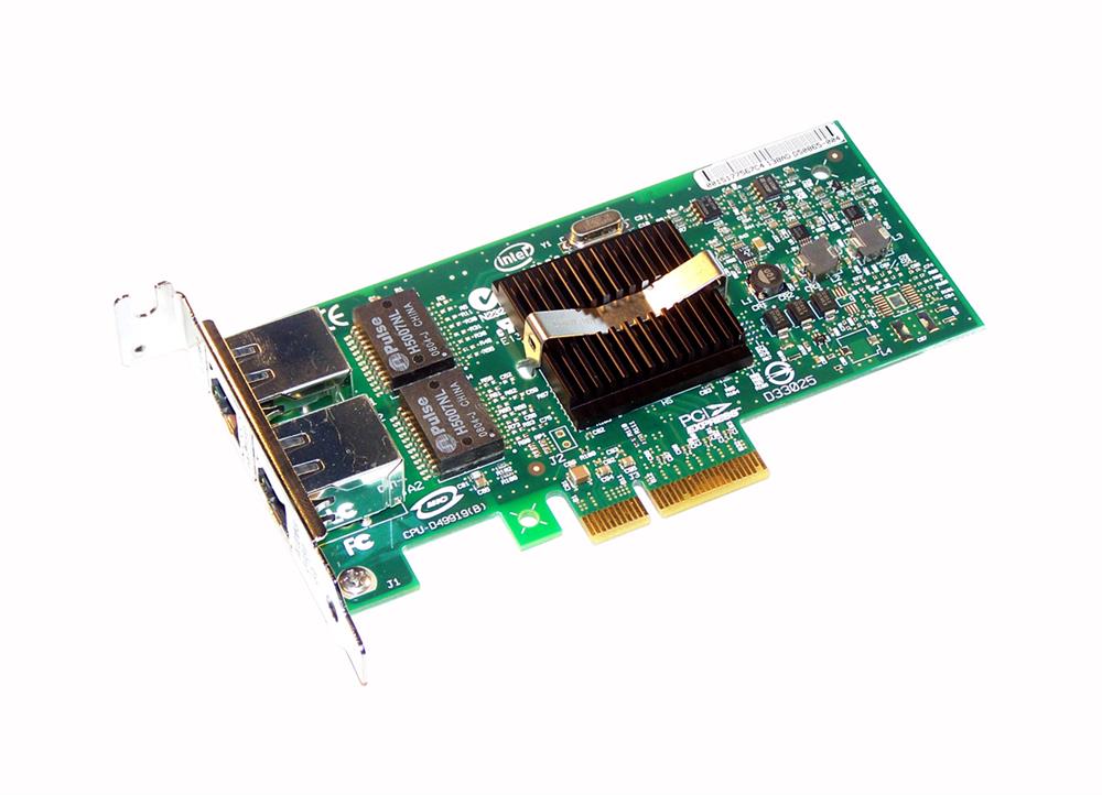 D50865-002 Intel PRO/1000 PT Dual-Ports RJ-45 1Gbps 10Base-T/100Base-TX/1000Base-T Gigabit Ethernet PCI Express x4 Low Profile Server Network Adapter