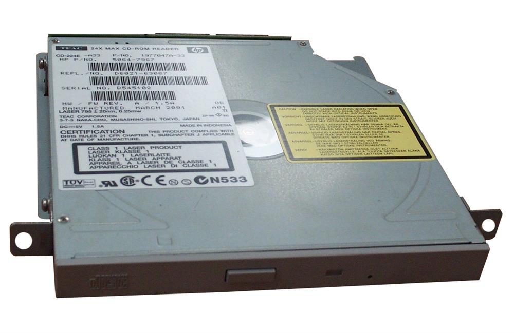 D6021-63067 HP 24X (Max) Speed IDE Slim CD-ROM Drive