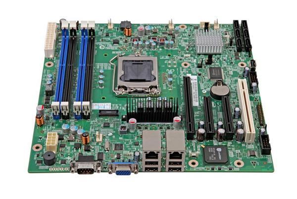 DBS1200BTSR-1PK Intel S1200BTSR Server Motherboard - Intel C202 Chipset - Socket H2 LGA-1155 - Micro ATX - 32 GB DDR3 SDRAM Maximum RAM - UDIMM - 4 x Memory Slots - Gigabit Ethernet - 6 x SATA  (Refurbished)