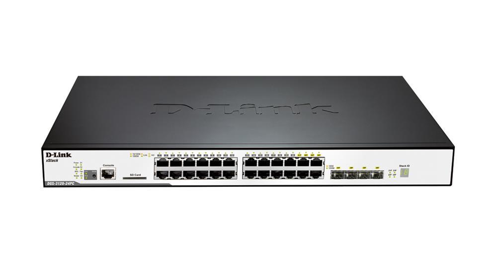 DGS-3120-24PC/SI-A1 D-Link Xstack 24 Port Managed Gigabit L2+ Stackable Switch RJ45 Si Image (Refurbished)