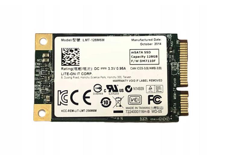 DM7110F Lite-On M6M Series 128GB MLC SATA 6Gbps mSATA Internal Solid State Drive (SSD)