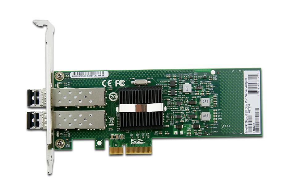 E1G42EF-RF Intel - IMSourcing Certified Pre-Owned Gigabit EF Multi-Port Server Adapter - PCI Express x16 - 2 Port(s) - Optical Fiber - 1000Base-SX - Plug-in