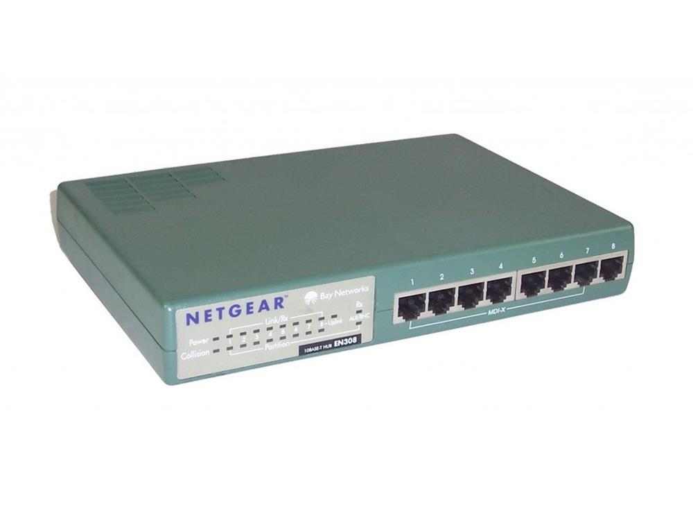 EN308TC NetGear 8-Port 10Mbps Ethernet Hub (Refurbished)