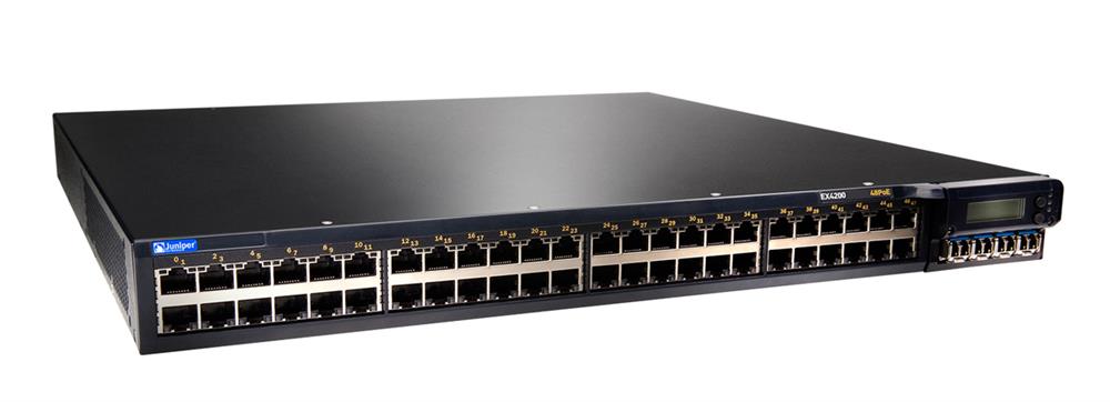 EX4200-48POE Juniper EX4200 48-Ports 10/100/1000Base-T Rack-mountable PoE Switch with 930-Watts AC Power Supply (Refurbished)