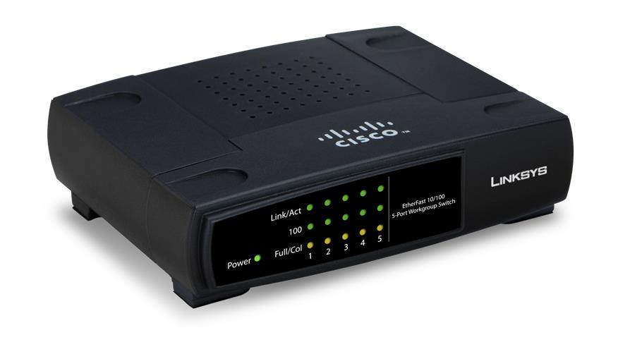 EZXS55W Linksys EtherFast 10/100Mbps 5-Port RJ-45 Auto Sensing Switch (Refurbished)