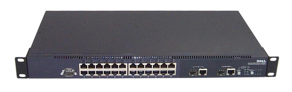 F0334 Dell PowerConnect 3324 24-Ports 10/100 + 2 x SFP + 2 x 10/100/1000 Fast Ethernet Switch (Refurbished)
