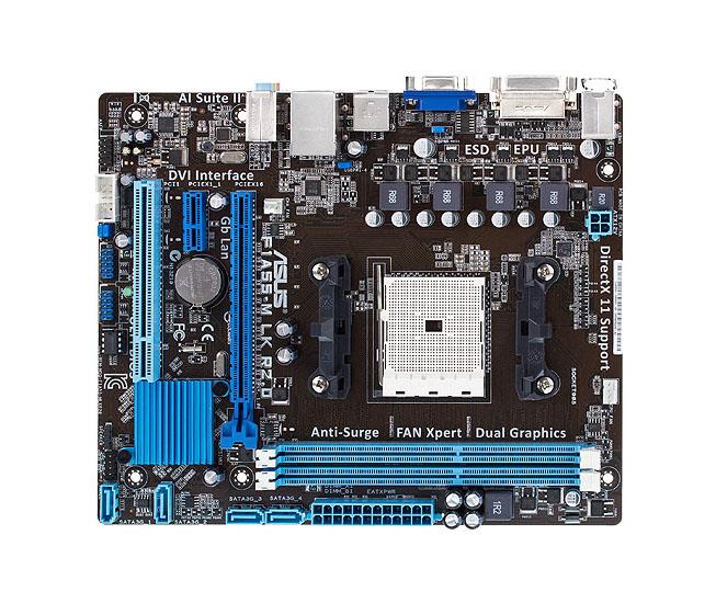 F1A55-MLKR2.0 ASUS Socket FM1 AMD A55 Chipset AMD A-Series/ AMD E2-Series Processors Support DDR3 2x DIMM 4x SATA 3.0Gb/s Micro-ATX Motherboard (Refurbished)