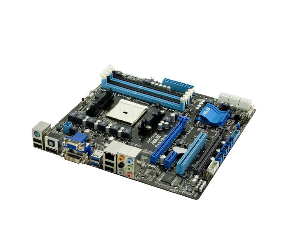 F1A75-M ASUS Socket FM1 AMD A75 Chipset AMD A-Series/ AMD E2-Series Processors Support DDR3 4x DIMM 6x SATA 6.0Gb/s Micro-ATX Motherboard (Refurbished)