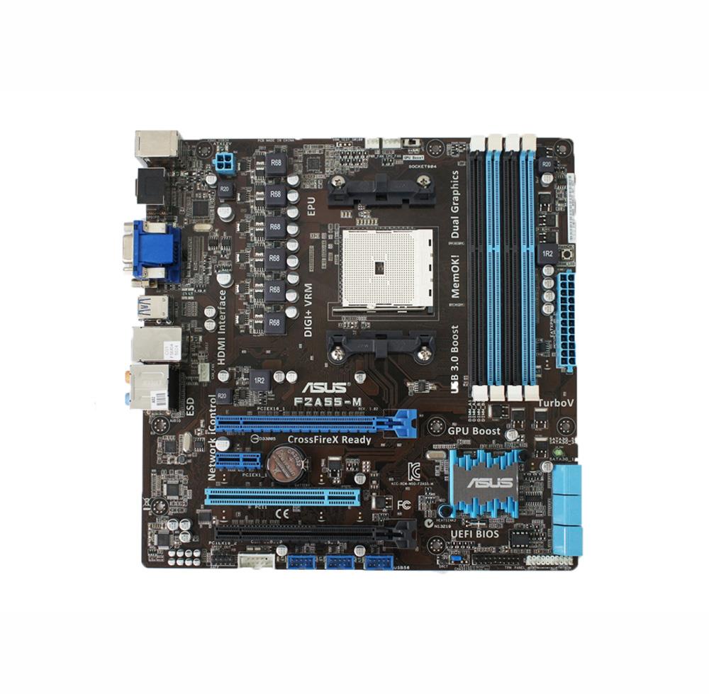F2A55-M/CSM-A1 ASUS Socket FM2 AMD A55 Chipset AMD Athlon/ A-Series Processors Support DDR3 4x DIMM 6x SATA 3.0Gb/s Micro-ATX Motherboard (Refurbished)