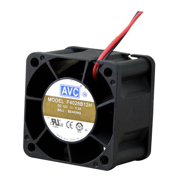 F4028B12H AVC 12volt DC 0.3A 40x40x27mm 3-Wire Fan