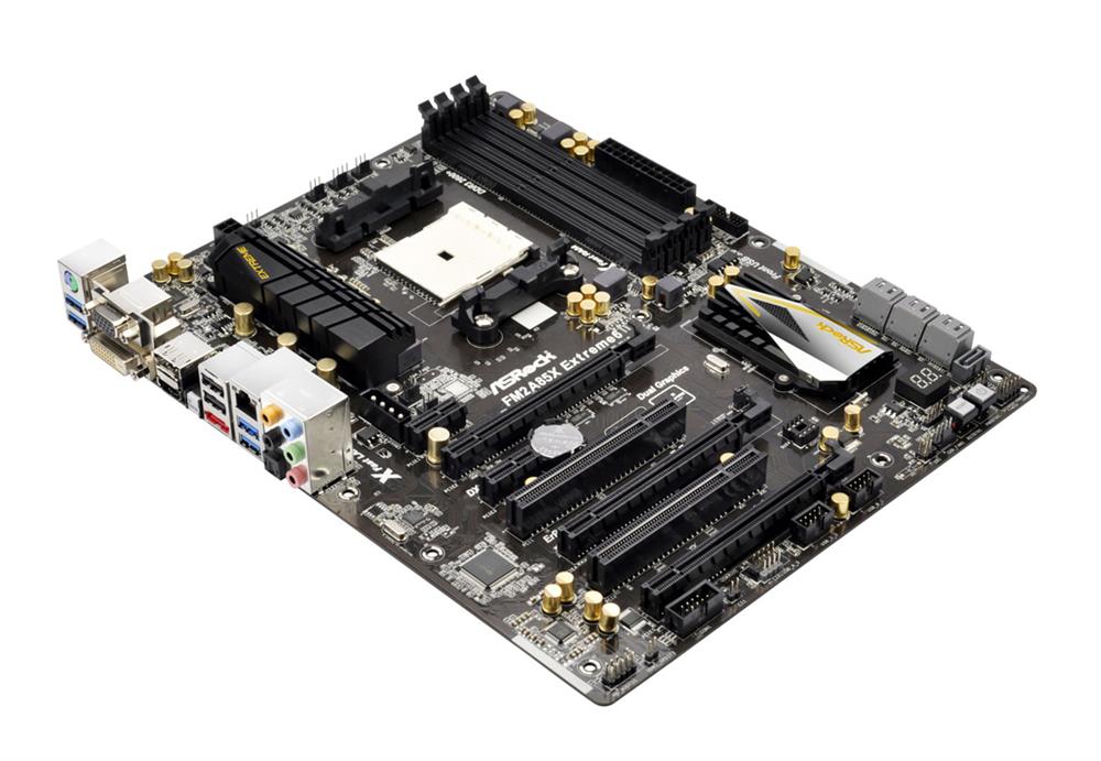 FM2A85X-EXTREME6 ASRock Socket FM2 AMD A85X Chipset FM2 100W Processors Support DDR3 4x DIMM 7x SATA3 6.0Gb/s ATX Motherboard (Refurbished)
