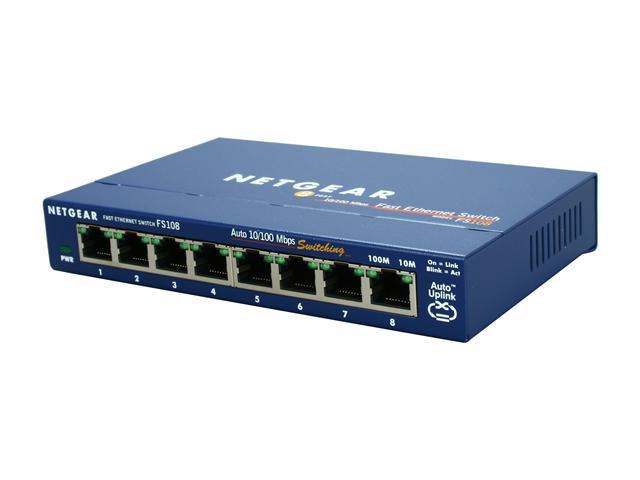 FS108BDL1NA Netgear ProSafe FS108 Desktop Ethernet Switch (Refurbished)