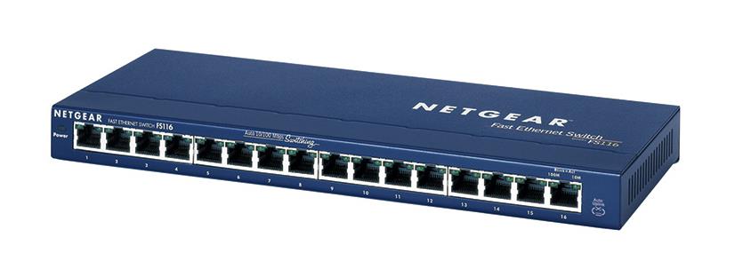 FS116-100LAS Netgear ProSafe FS116 Ethernet Switch (Refurbished)