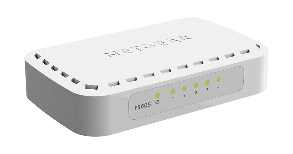 FS605 NetGear 5-Ports 10/100Mbps High Performance Fast Ethernet Switch (Refurbished)
