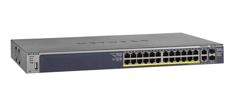 FSM7226P-100NES NetGear M4100-26-POE Full-Managed Layer 2+ con 24 PoE Fast Ethernet Switch (Refurbished)