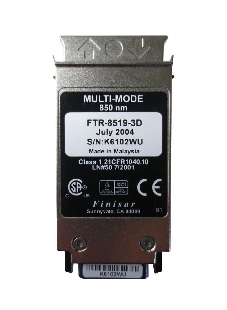 FTR-8519-3D-DD Finisar 1Gbps 1000Base-SX Multi-mode Fiber 550m 850nm Duplex SC Connector GBIC Transceiver Module