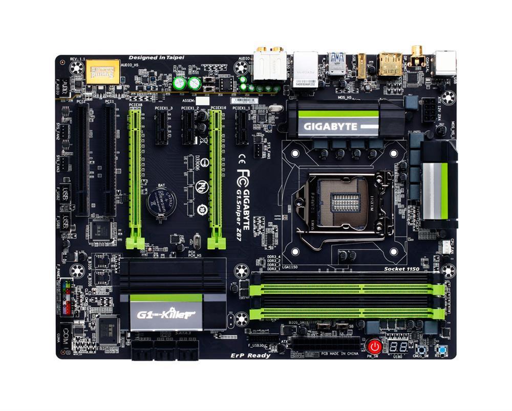 G1.SniperZ87(rev.1.1) Gigabyte Socket LGA 1150 Intel Z87 Express Chipset Core i7 / i5/ i3 / Pentium / Celeron Processors Support DDR3 4x DIMM 6x SATA 6.0Gb/s ATX Motherboard (Refurbished) G1.Sniper Z87 (rev. 1.1)