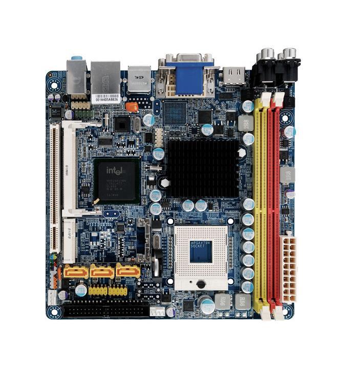 GA-6KIEH2-RH(rev.1.2) Gigabyte Socket P Intel GME965/ICH8M Chipset Core 2 Duo Processors Support DDR2 2x DIMM 3x SATA 3.0Gb/s Mini-ITX Server Motherboard (Refurbished) GA-6KIEH2-RH (rev. 1.2)