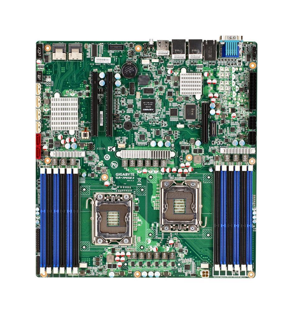 GA-7PESE3(rev.1.0) Gigabyte Dual Socket LGA 1356 Intel C602 Chipset Xeon E5-2400/ E5-2400 v2 12x DIMM 2x SATA 6.0Gb/s Extended ATX/ SSI EEB Motherboard (Refurbished) GA-7PESE3 (rev. 1.0)