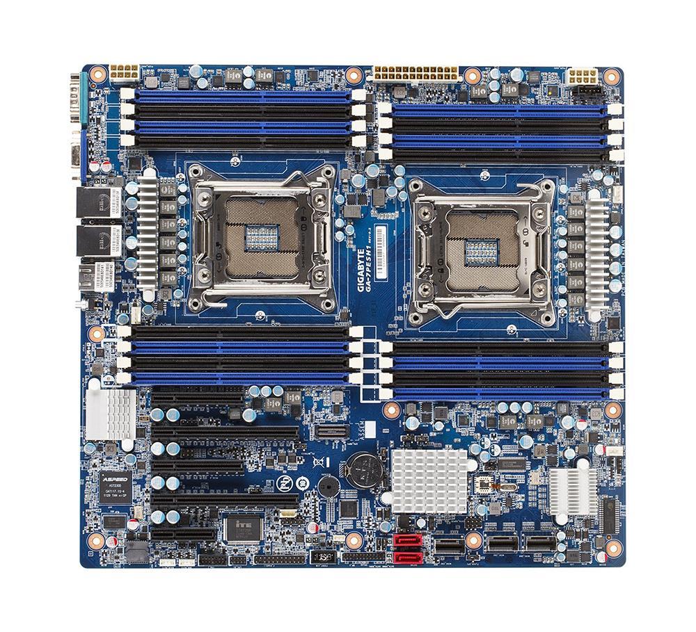 GA-7PESH1 (rev. 1.0) Gigabyte Dual Socket LGA 2011 Intel C602 Chipset Xeon E5-2600 v2/ E5-160 v2/ E5-2600/ E5-1600 Processors Support 16x DIMM 4x SATA 3.0Gb/s Extended ATX/ SSI EEB Motherboard  (Refurbished)