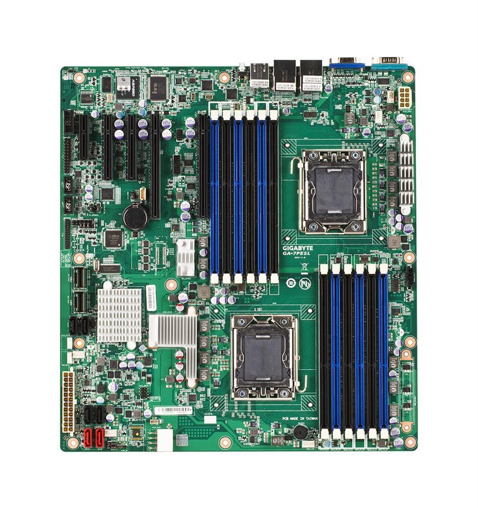 GA-7PESL(rev.1.0) Gigabyte Dual Socket LGA 1356 Intel C602 Chipset Xeon E5-2400/ E5-2400 v2 12x DIMM 2x SATA 6.0Gb/s Extended/ SSI EEB Motherboard (Refurbished) GA-7PESL (rev. 1.0)