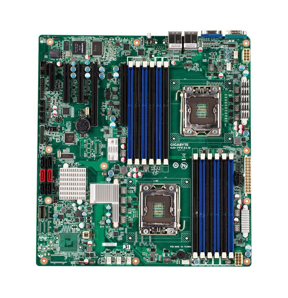 GA-7PESLN(rev.1.0) Gigabyte Dual Socket LGA 1356 Intel C602 Chipset Xeon E5-2400/ E5-2400 v2 Processors Support 12x DIMM 4x SATA 3.0Gb/s Extended ATX/ SSI EEB Motherboard (Refurbished) GA-7PESLN (rev. 1.0)