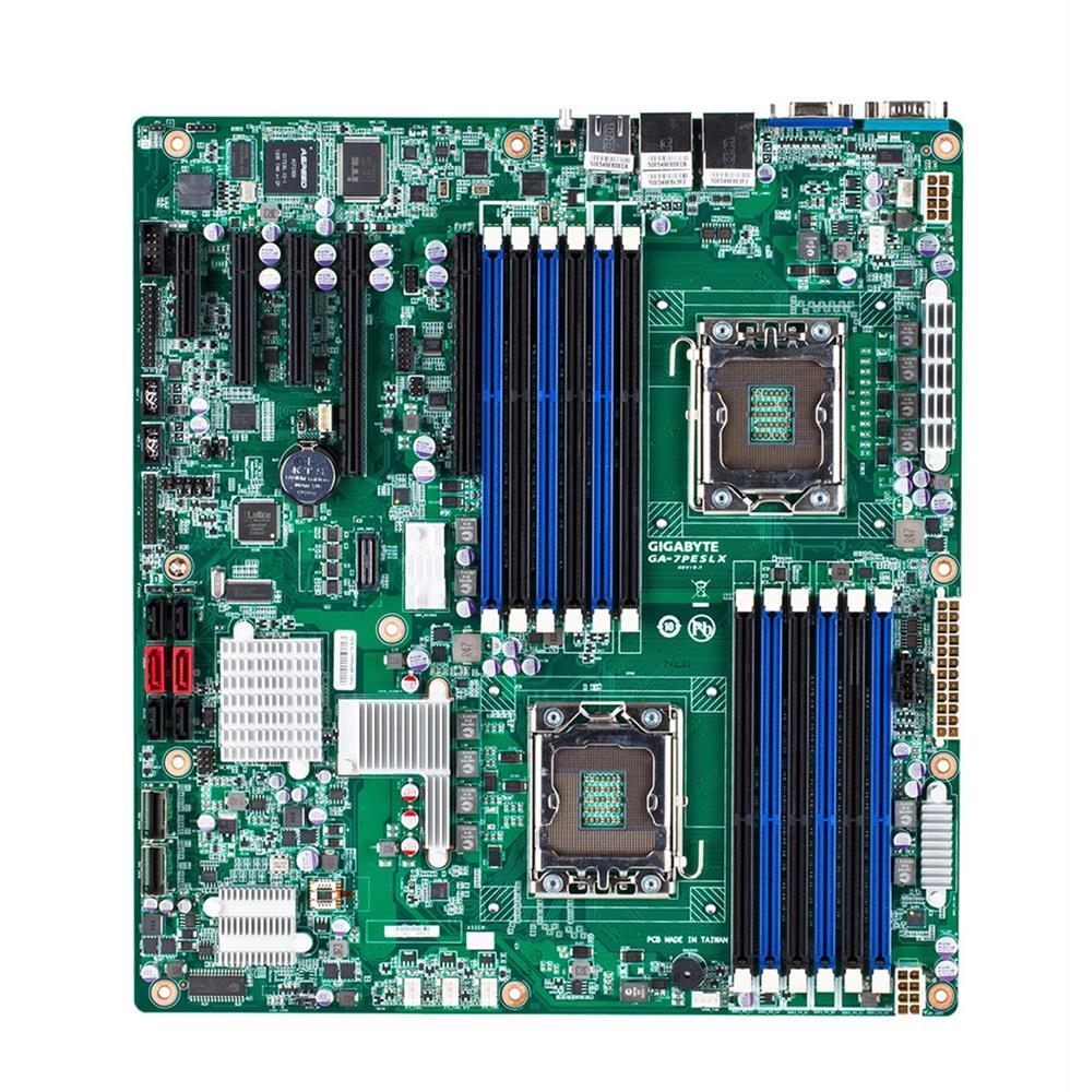 GA-7PESLX(rev.1.0) Gigabyte Dual Socket LGA 1356 Intel C602 Chipset Xeon E5-2400/ E5-2400 v2 12x DIMM 2x SATA 6.0Gb/s Extended/ SSI EEB Motherboard (Refurbished) GA-7PESLX (rev. 1.0)