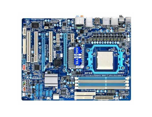 GA-870A-UD3 (rev. 2.0) Gigabyte Socket AM3 AMD 870/ SB850 Chipset AMD Phenom II/ Athlon II/ Processors Support DDR3 4x DIMM 6x SATA 3.0Gb/s ATX Motherboard  (Refurbished)