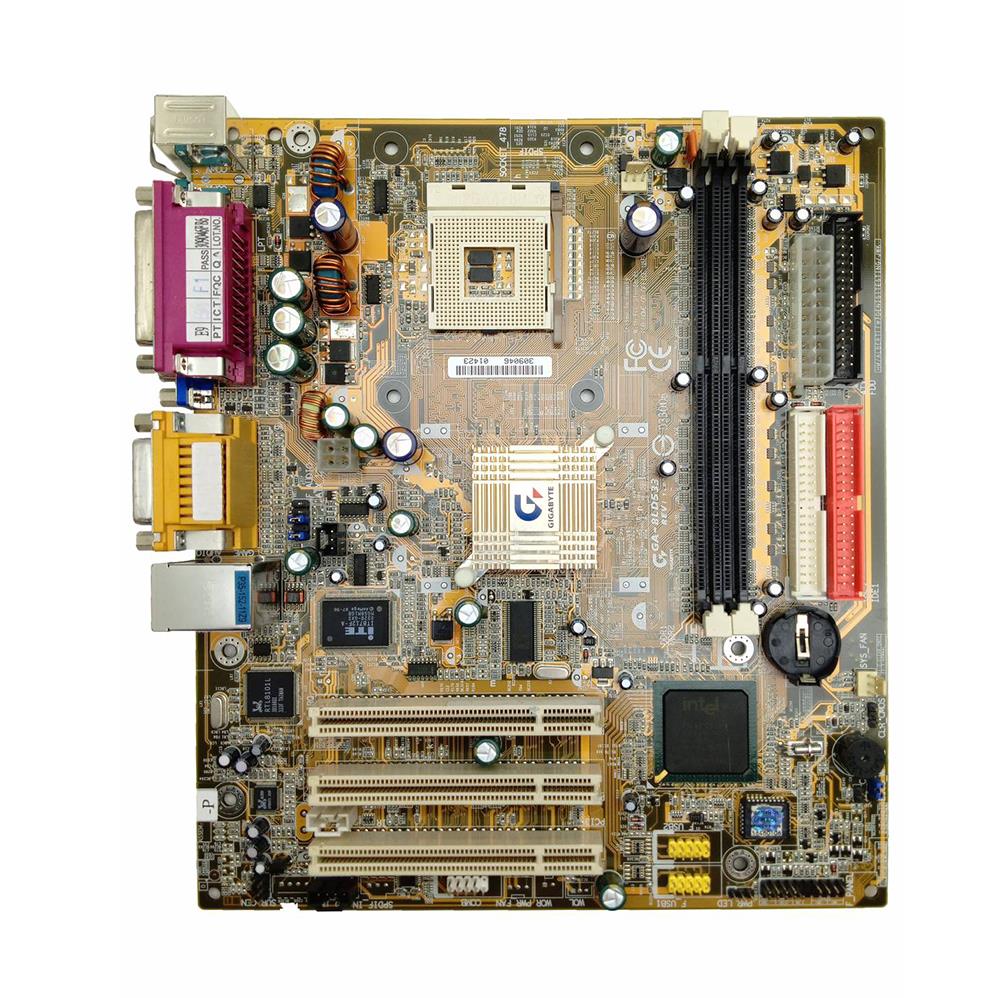 GA-8LD533 Gigabyte Socket 478 Intel GMCH + ICH4 Chipset Intel Pentium 4 Processors Support DDR 2x DIMM Micro-ATX Motherboard (Refurbished)