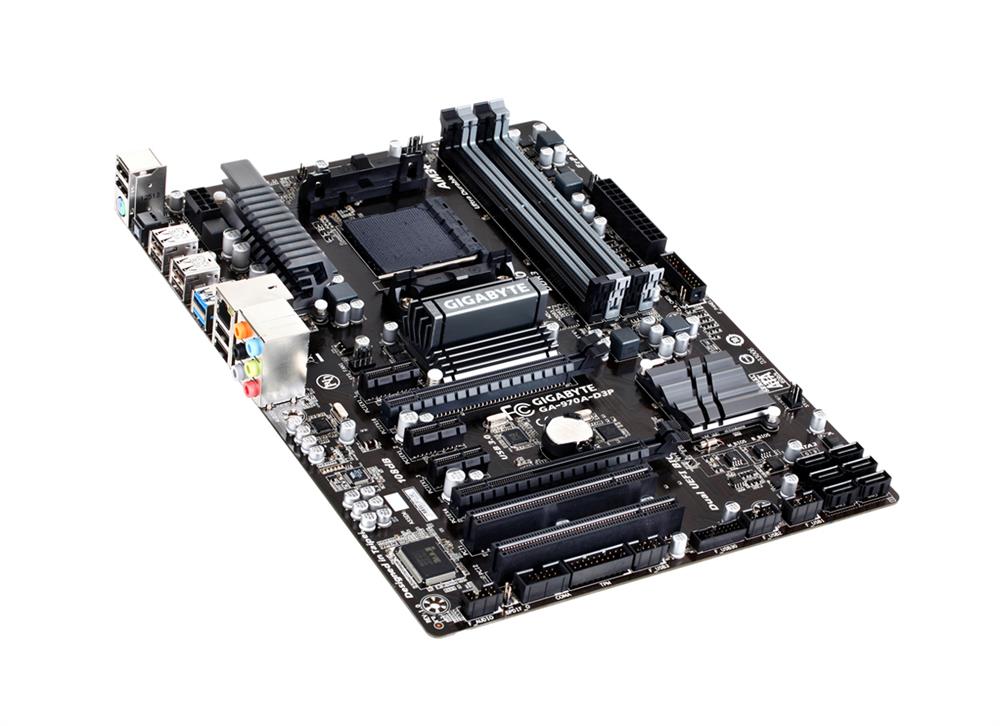 GA-970A-D3P Gigabyte Socket AM3+ AMD 970/ SB950 Chipset AM3+ FX/ AMD AM3 Phenom II/ Athlon II Processors Support DDR3 4x DIMM 6x SATA 6.0Gb/s ATX Motherboard (Refurbished)