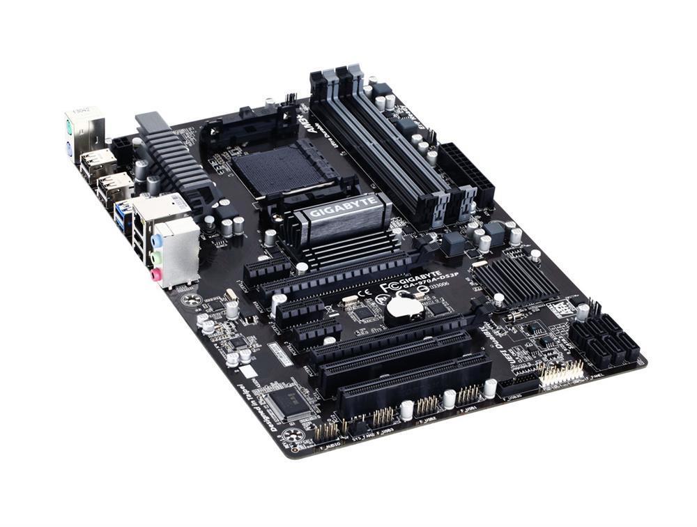 GA-970A-DS3P (rev. 2.x) Gigabyte Socket AM3+ AMD 970/ SB950 Chipset AM3+ FX/ AMD AM3 Phenom II/ Athlon II Processors Support DDR3 4x DIMM 6x SATA 6.0Gb/s ATX Motherboard  (Refurbished)