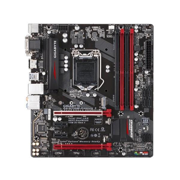 GA-B250M-Gaming 3 (rev. 1.0) Gigabyte Socket LGA 1151 Intel B250 Express Chipset 7th/6th Generation Core i7 / i5 / i3 / Pentium / Celeron Processors Support DDR4 4x DIMM 6x SATA 6.0Gb/s Micro-ATX Motherboard (Refurbished)