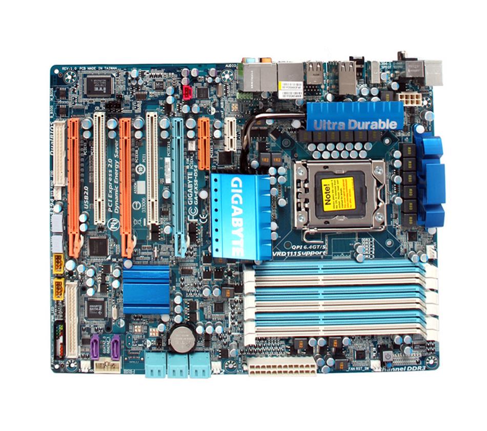 GA-EX58-DS4 Gigabyte Socket LGA 1366 Intel X58 Express + ICH10R Chipset Core i7 Processors Support DDR3 6x DIMM 6x SATA 3.0Gb/s ATX Motherboard (Refurbished)