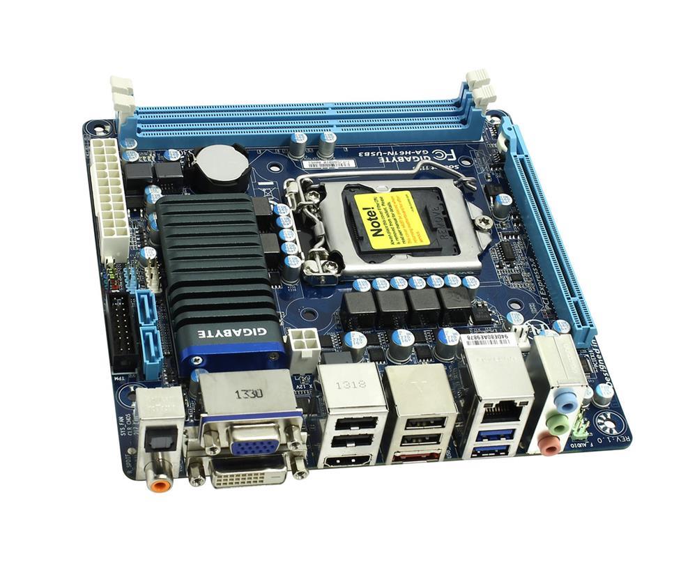 GA-H61N-USB3(rev.1.0) Gigabyte Socket LGA 1155 Intel H61 Express Chipset Core i7 / i5 / i3 / Pentium / Celeron Processors Support DDR3 2x DIMM 2x SATA 3.0Gb/s Mini-ITX Motherboard (Refurbished) GA-H61N-USB3 (rev. 1.0)