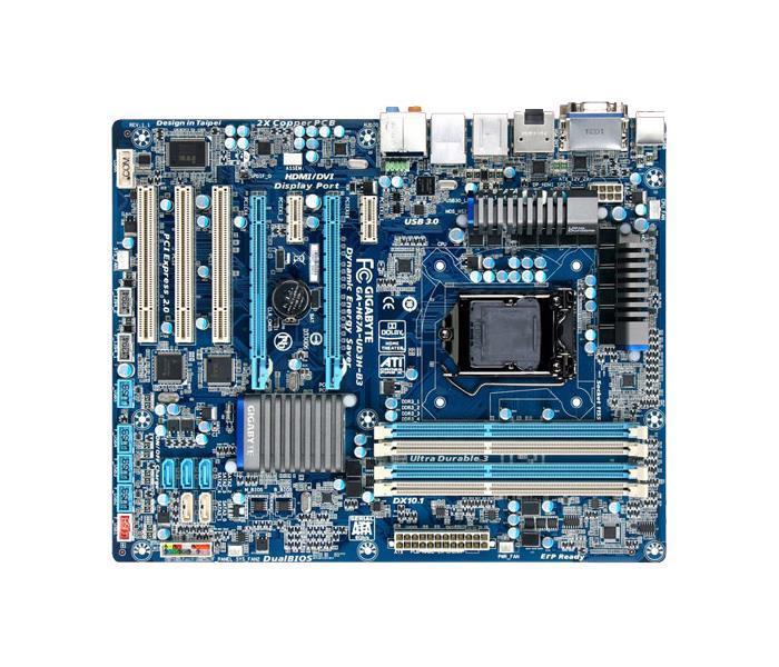 GA-H67A-UD3H-B3(rev.1.1) Gigabyte Socket LGA 1155 Intel H67 Express Chipset Core i7 / i5 / i3 / Pentium / Celeron Processors Support DDR3 4x DIMM 2x SATA 6.0Gb/s ATX Motherboard (Refurbished) GA-H67A-UD3H-B3 (rev. 1.1)