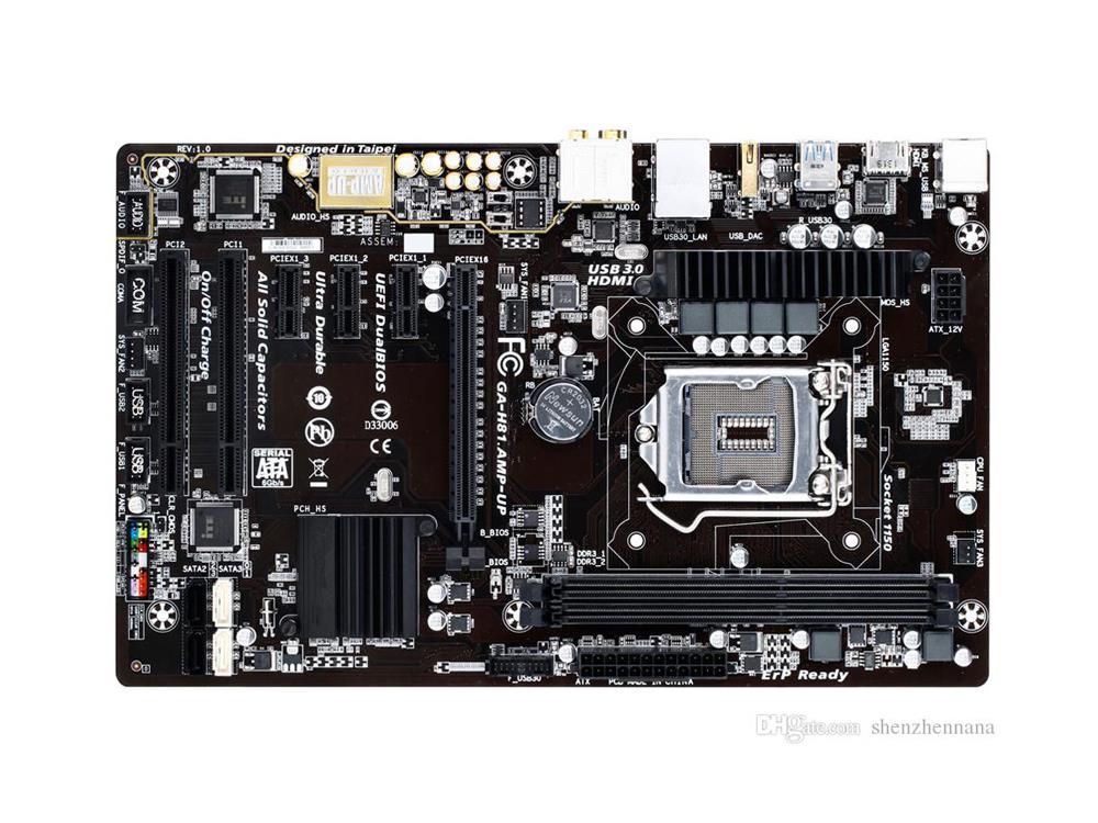 GA-H81.AMP-UP(rev.1.0) Gigabyte Socket LGA 1150 Intel H81 Express Chipset Core i7 / i5 / i3 / Pentium / Celeron Processors Support DDR3 2x DIMM 2x SATA 6.0Gb/s ATX Motherboard (Refurbished) GA-H81.AMP-UP (rev. 1.0)