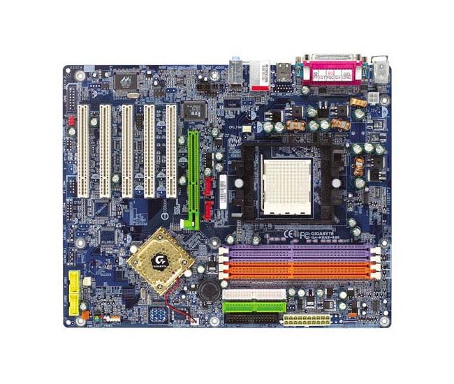 GA-K8NS-939 Gigabyte Socket 939 Nvidia nForce3 Ultra Chipset AMD Athlon 64 FX/ Athlon 64/ Sempron Processors Support DDR 4x DIMM 2x SATA 1.50Gb/s ATX Motherboard (Refurbished)