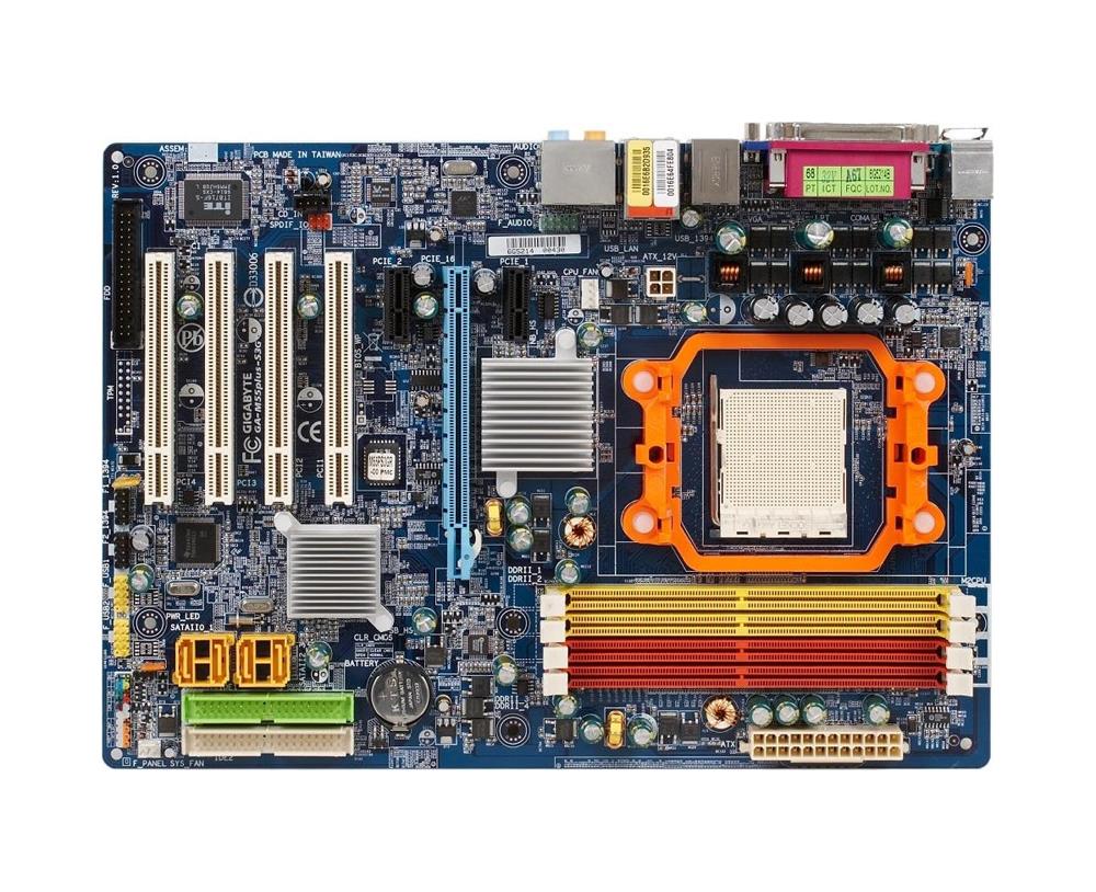 GA-M55PLUS-S3G Gigabyte Socket AM2 Nvidia GeForce 6100/ nForce 430 MSP Chipset AMD Athlon 64/ Athlon 64 X2/ Athlon 64/ AMD Sempron Processors Support DDR2 4x DIMM 4x SATA 3.0Gb/s ATX Motherboard (Refurbished)