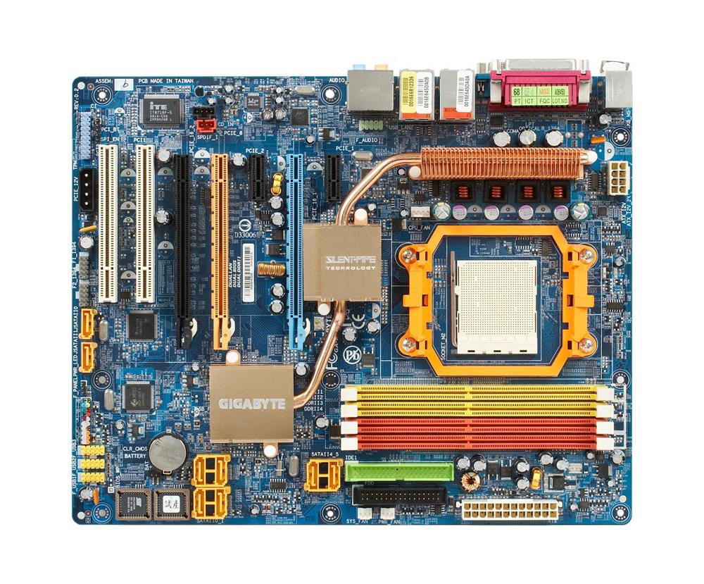 GA-M59SLI-S5 Gigabyte Socket AM2 Nvidia nForce 590 SLI Chipset AMD Athlon 64 FX/ Athlon 64 X2/ Athlon 64/ AMD Sempron Processors Support DDR2 4x DIMM 6x SATA 3.0Gb/s ATX Motherboard (Refurbished)
