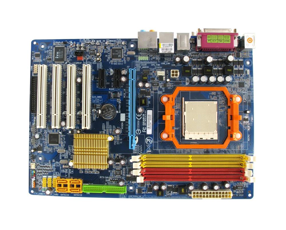 GA-M61P-S3 Gigabyte Socket AM2 Nvidia GeForce 6100/ nForce 430 MCP Chipset AMD Athlon 64 FX/ Athlon 64 X2/ Athlon 64/ AMD Sempron Processors Support DDR2 4x DIMM 4x SATA 3.0Gb/s ATX Motherboard (Refurbished)