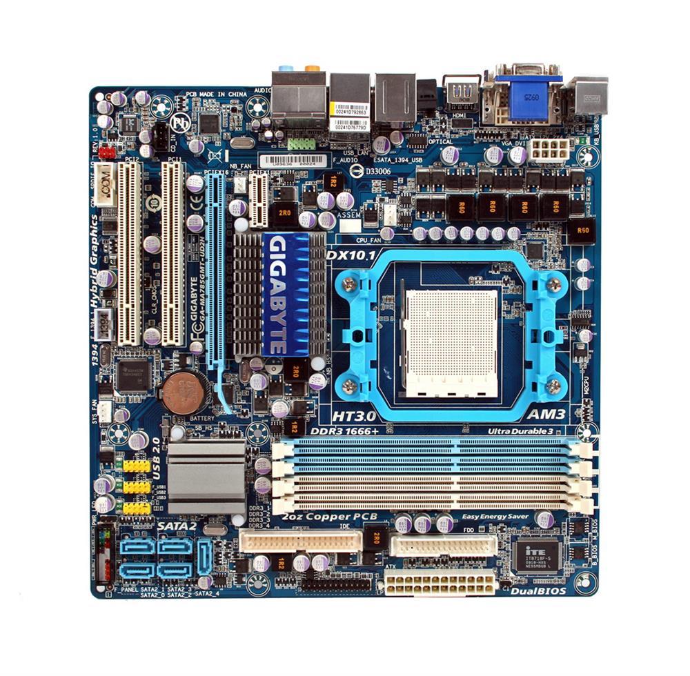 GA-MA785GPMT-UD2H Gigabyte Desktop Motherboard AMD 785G Chipset Socket AM3 PGA-941 Micro ATX 1 x Processor Support 16GB DDR3 Max RAM CrossFireX Support Floppy Controller SATA/300 Ultra ATA/133 RAID Supported Controller Onboard (Refurbished)